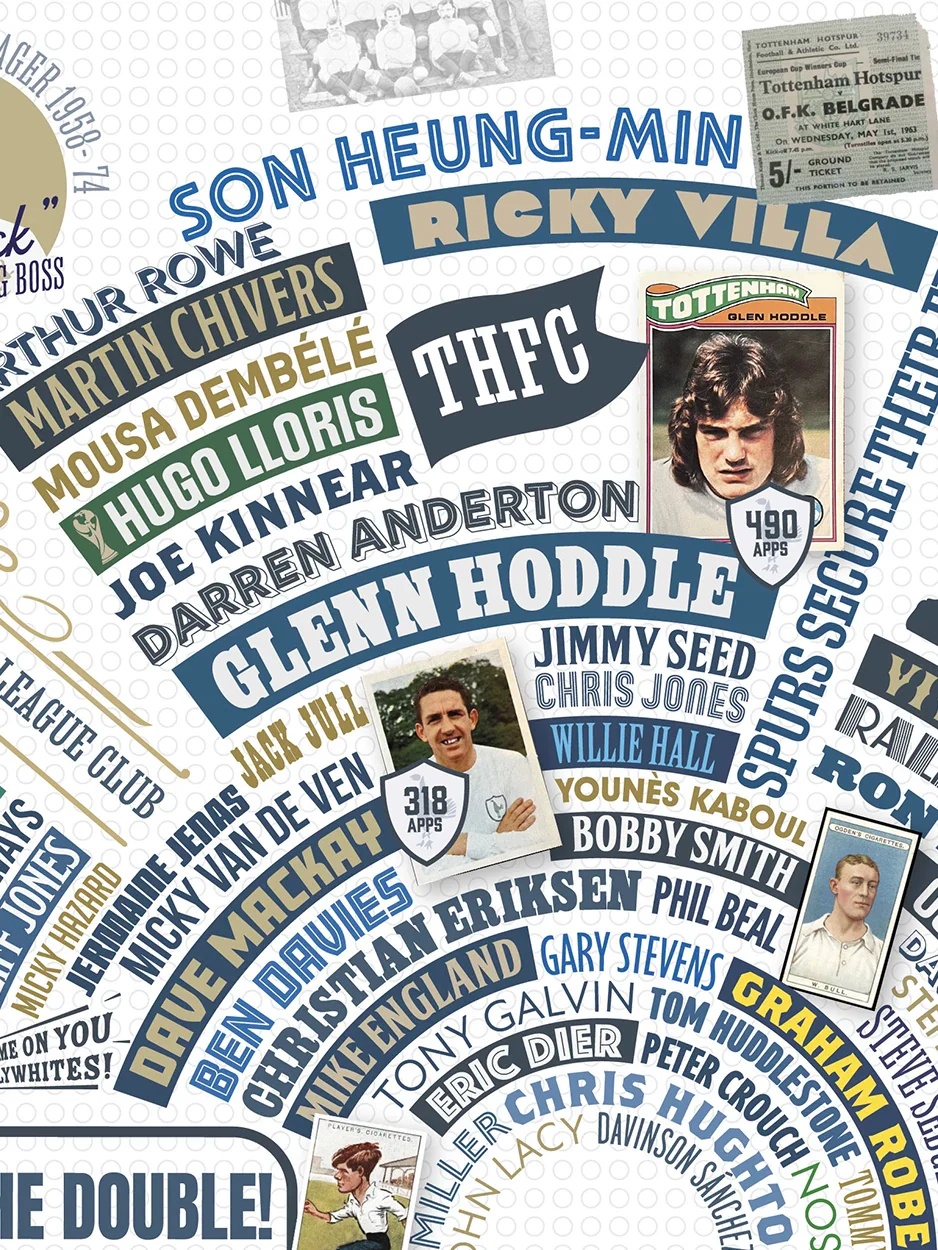 Spurs Wheel of Fame - Football Print - Image 4
