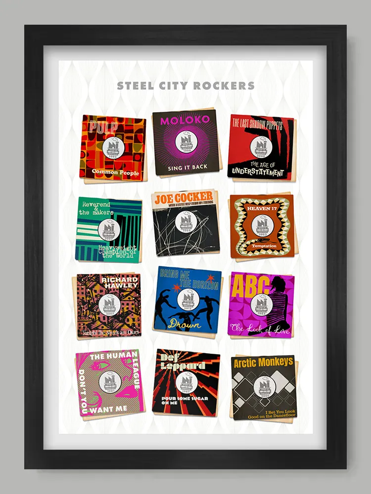 Steel City Rockers - Sheffield Music Print