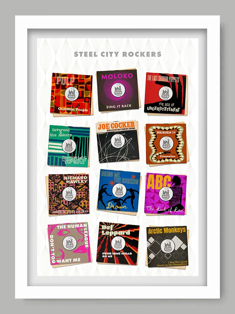 Steel City Rockers - Sheffield Music Print - Image 2