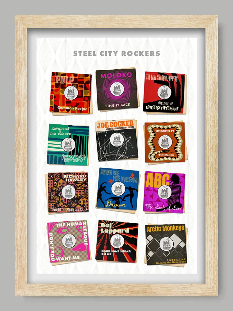 Steel City Rockers - Sheffield Music Print - Image 3