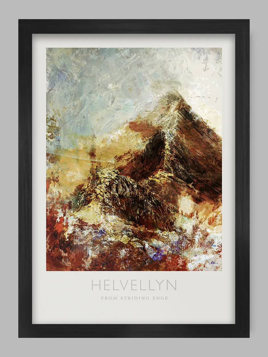 Helvellyn from Striding Edge - Lake District Print