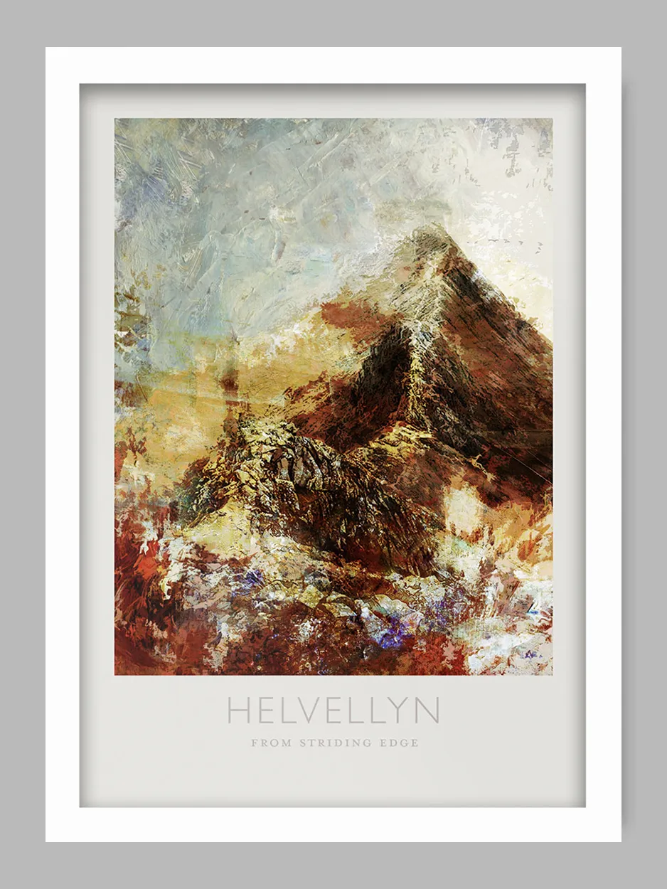 Helvellyn from Striding Edge - Lake District Print - Image 2