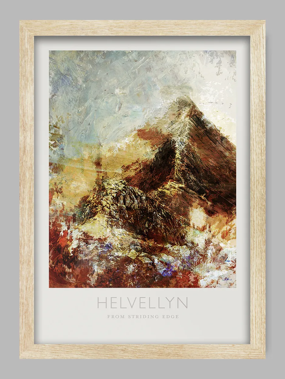 Helvellyn from Striding Edge - Lake District Print - Image 3