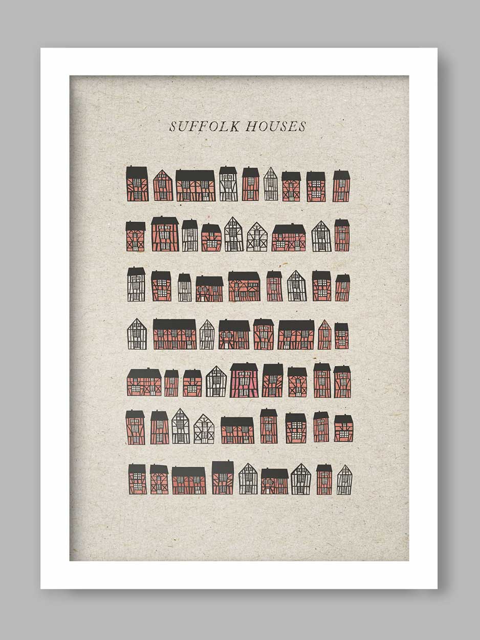 Suffolk Pink - Suffolk Houses Print - Image 2