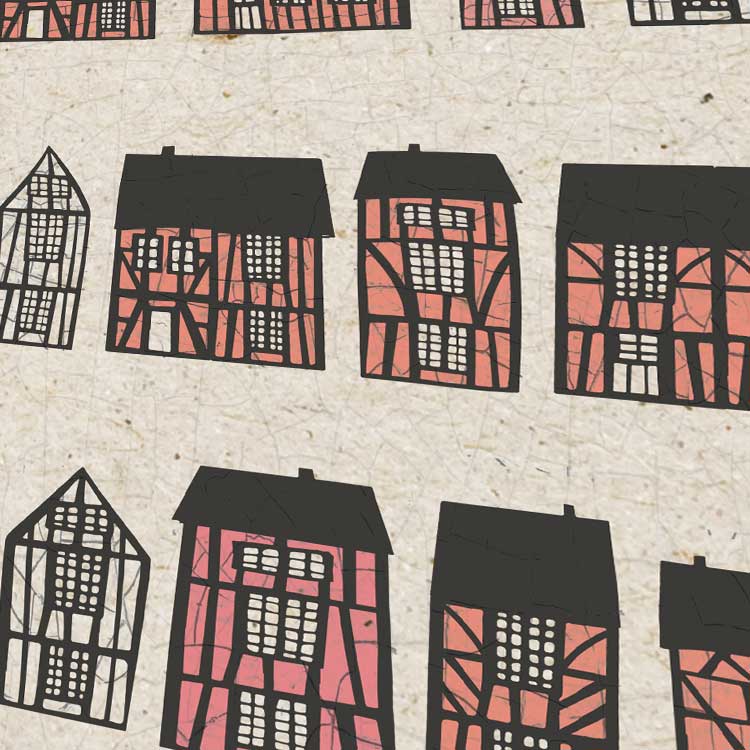 Suffolk Pink - Suffolk Houses Print - Image 4