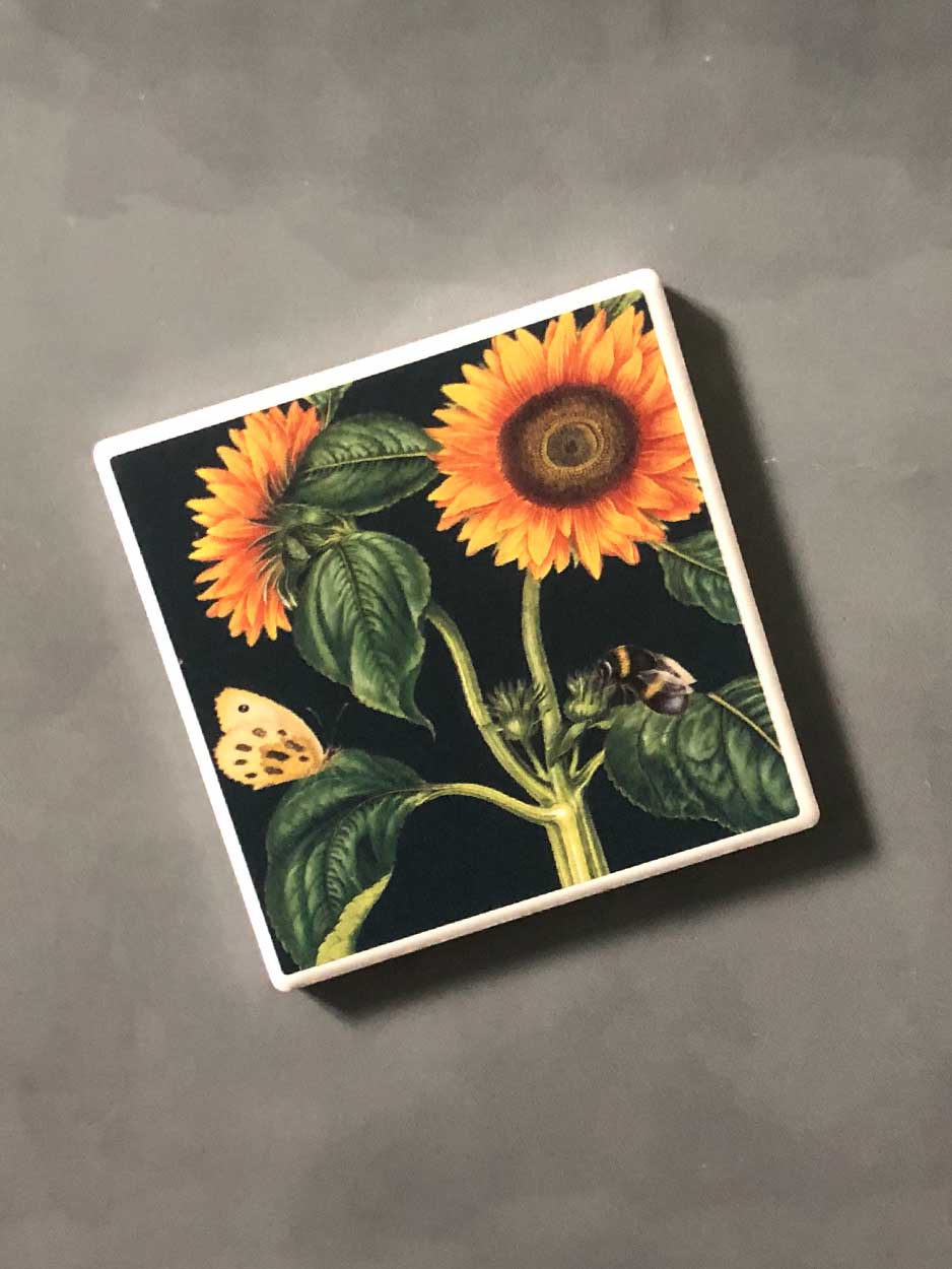 Sunflower Botanical Coaster