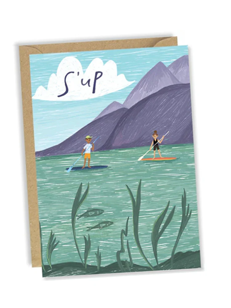 S'up  - Paddleboarding Greeting Card