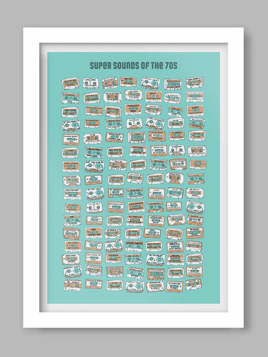 Super Sounds of the 70s - Music Print - Image 2