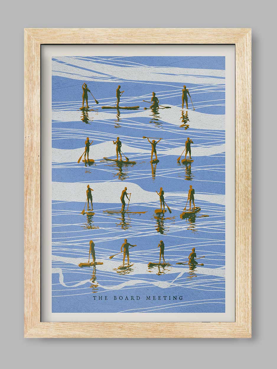 The Board Meeting - Paddleboarding Poster Print - Image 3