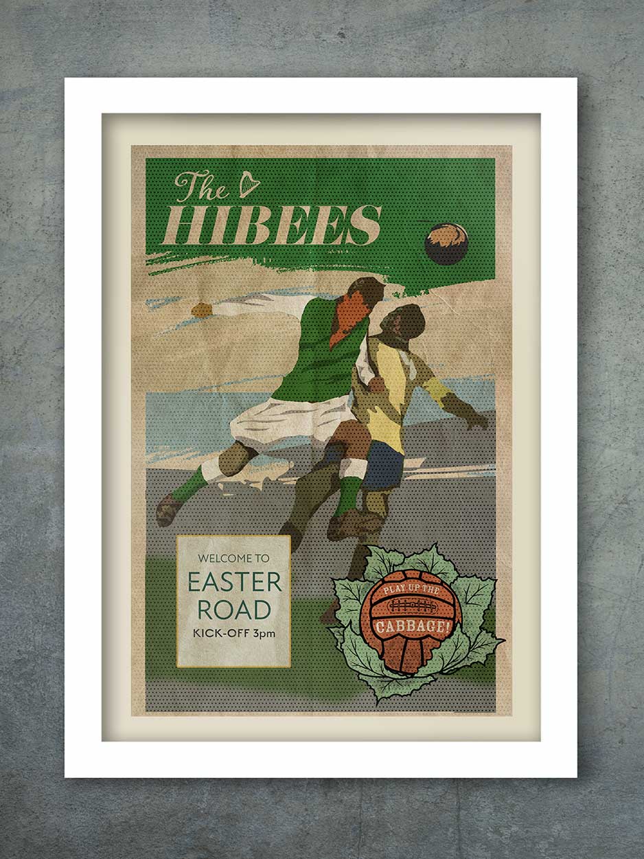 The Hibees, Hibernian - Football Print - Image 2