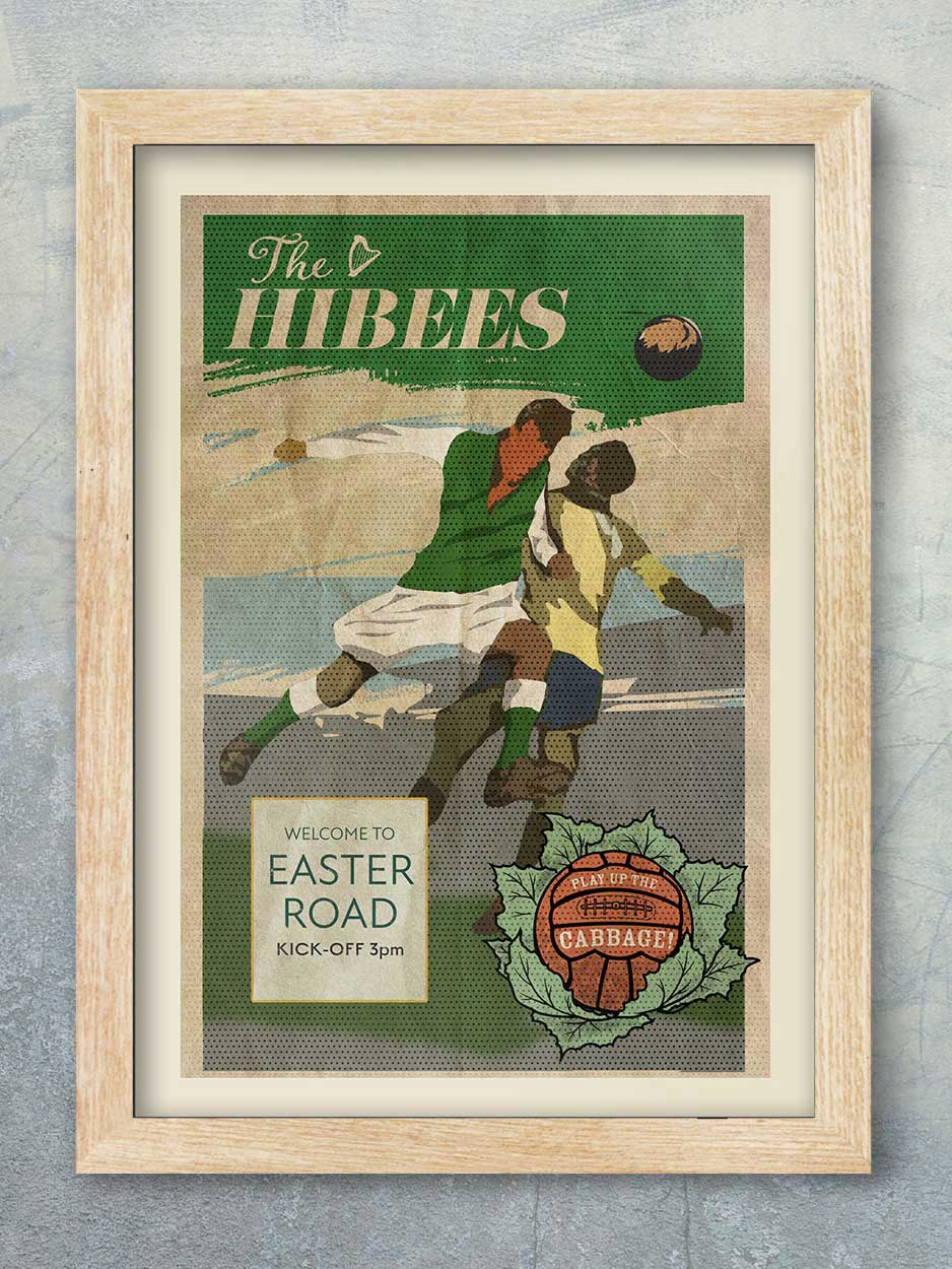The Hibees, Hibernian - Football Print - Image 3