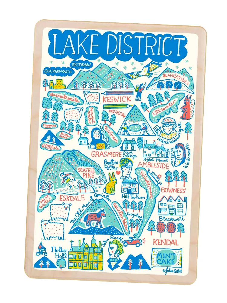 The Lake District - Wooden Postcard