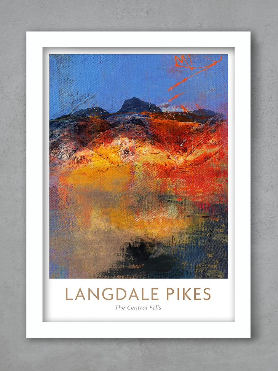 The Langdale Pikes Abstract - Lake District Print - Image 2