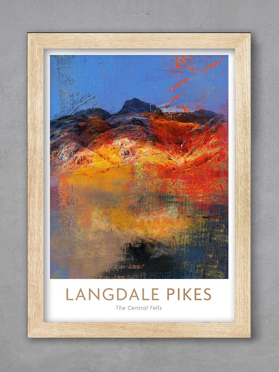 The Langdale Pikes Abstract - Lake District Print - Image 3