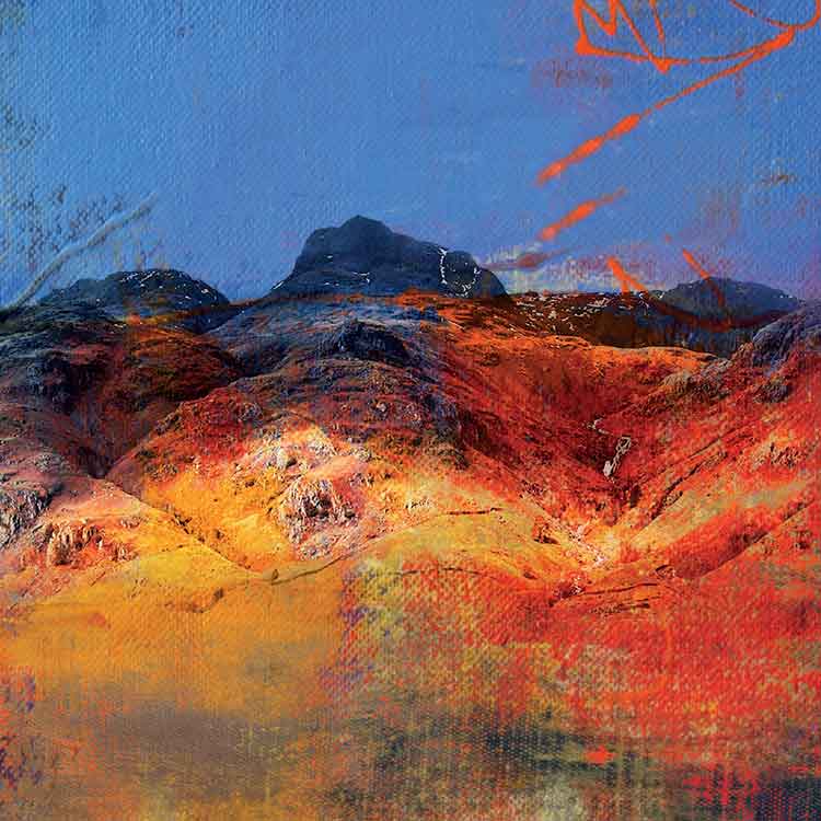 The Langdale Pikes Abstract - Lake District Print - Image 4