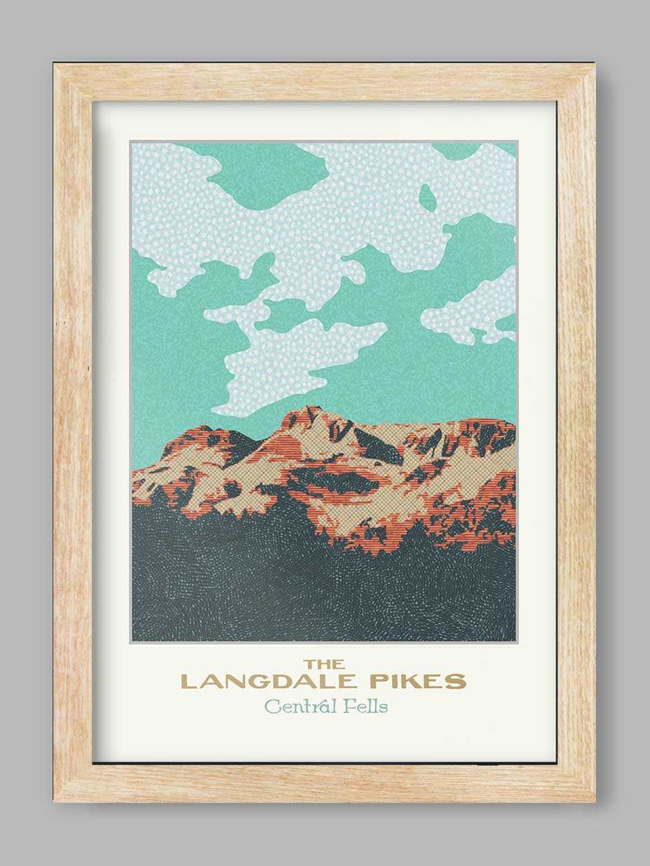 The Langdale Pikes, Central Fells - Lake District Print - Image 3