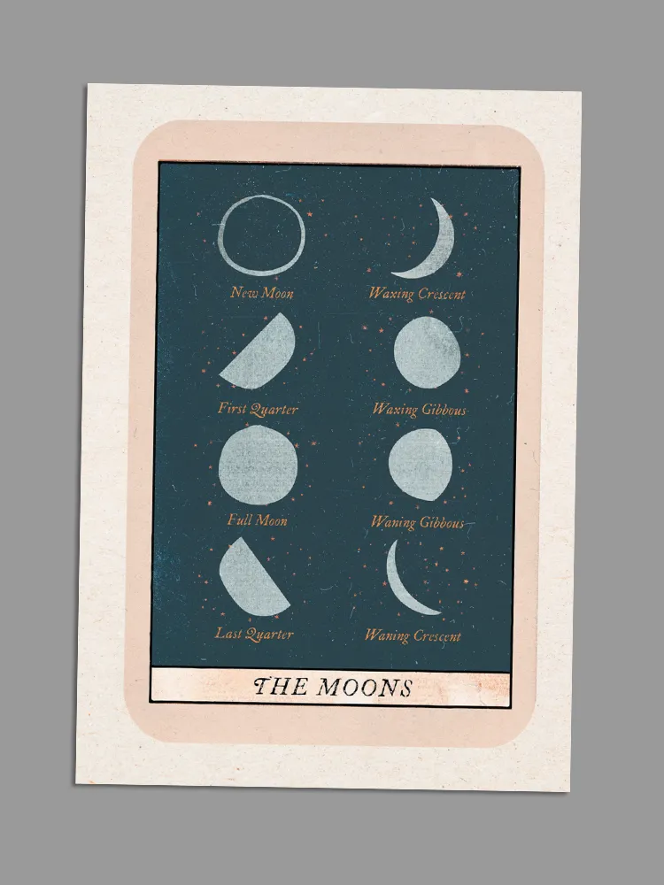 The Moons - Blank Greeting Card