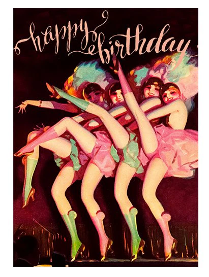 The Red Windmill Vintage Style Birthday Card - Blank Greeting Card