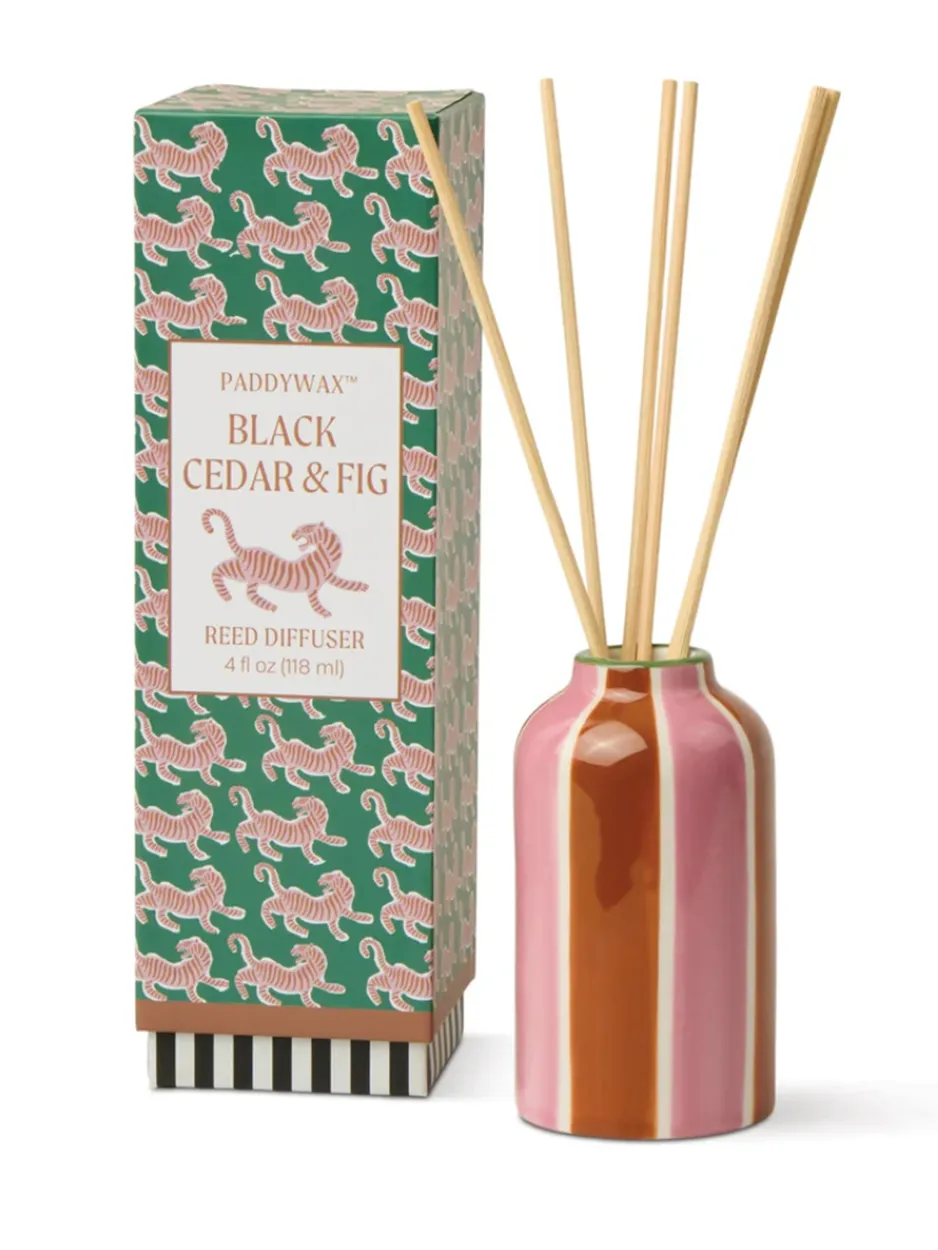 Tiger Ceramic Diffuser - Black Cedar & Fig