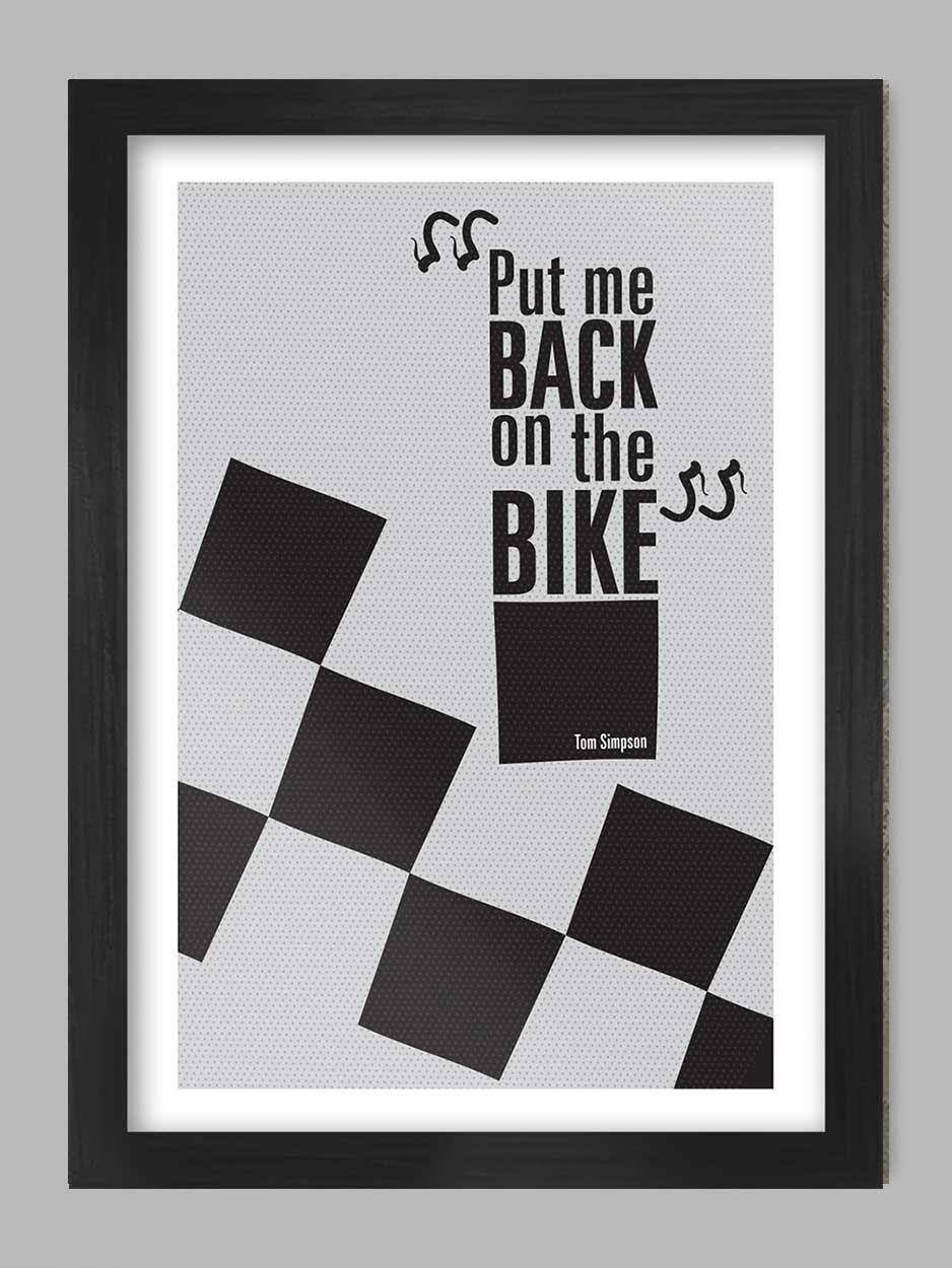 Tom Simpson Quote - Cycling Print