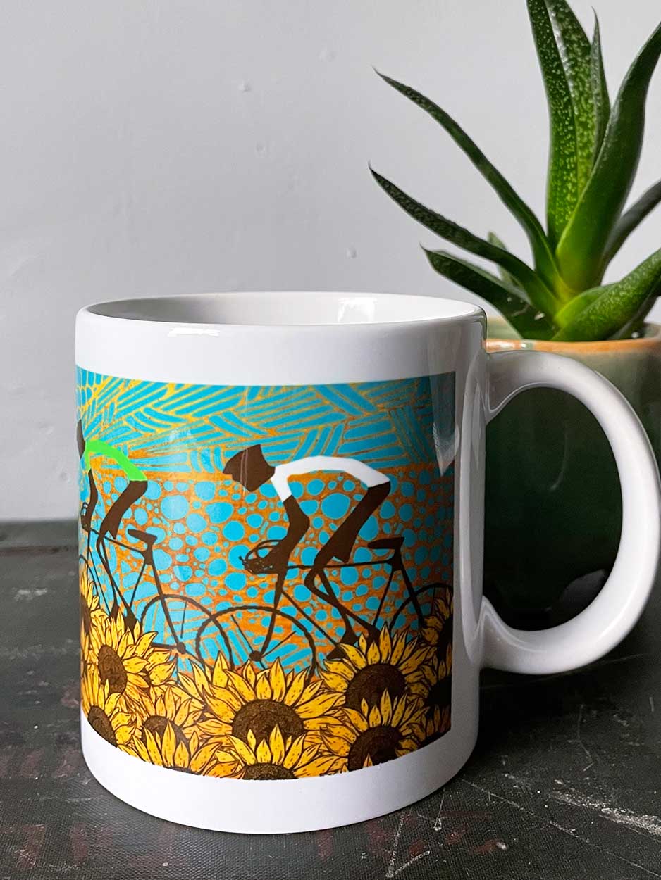 Tour de France Cycling Mug - Designed by The Northern Line - Image 2