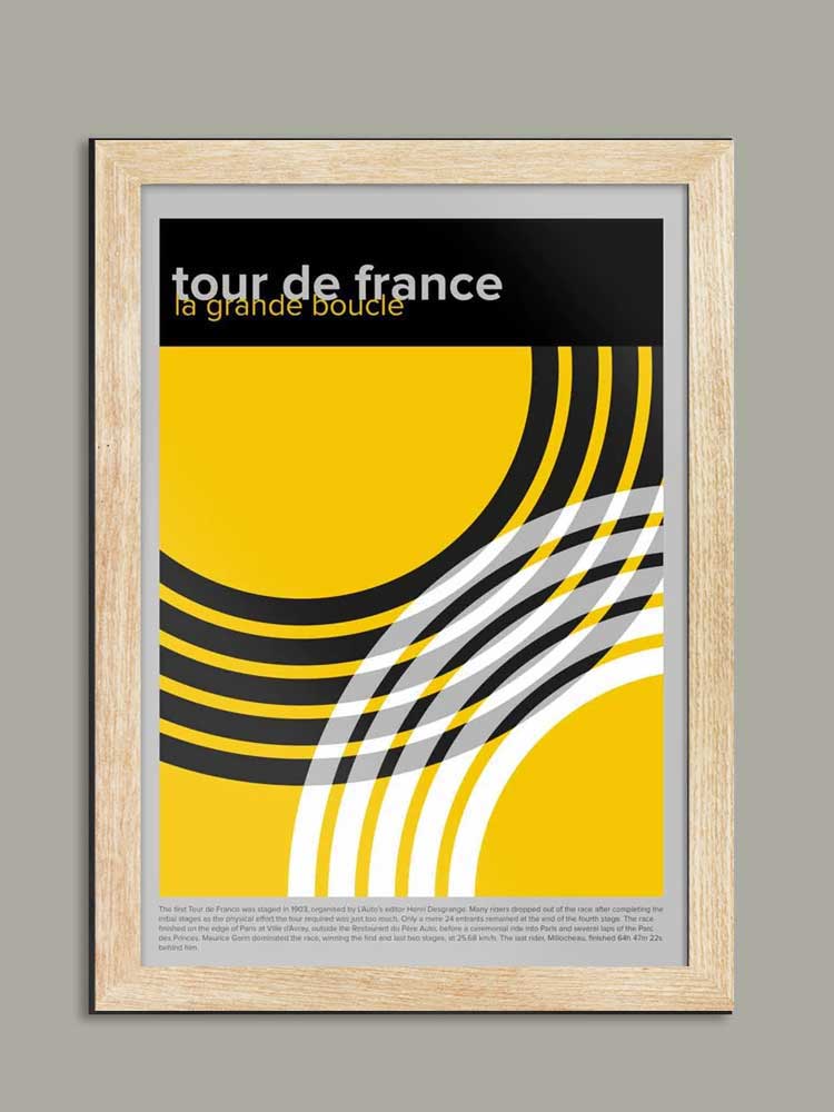 Tour de France Geometric - Cycling Print - Image 3
