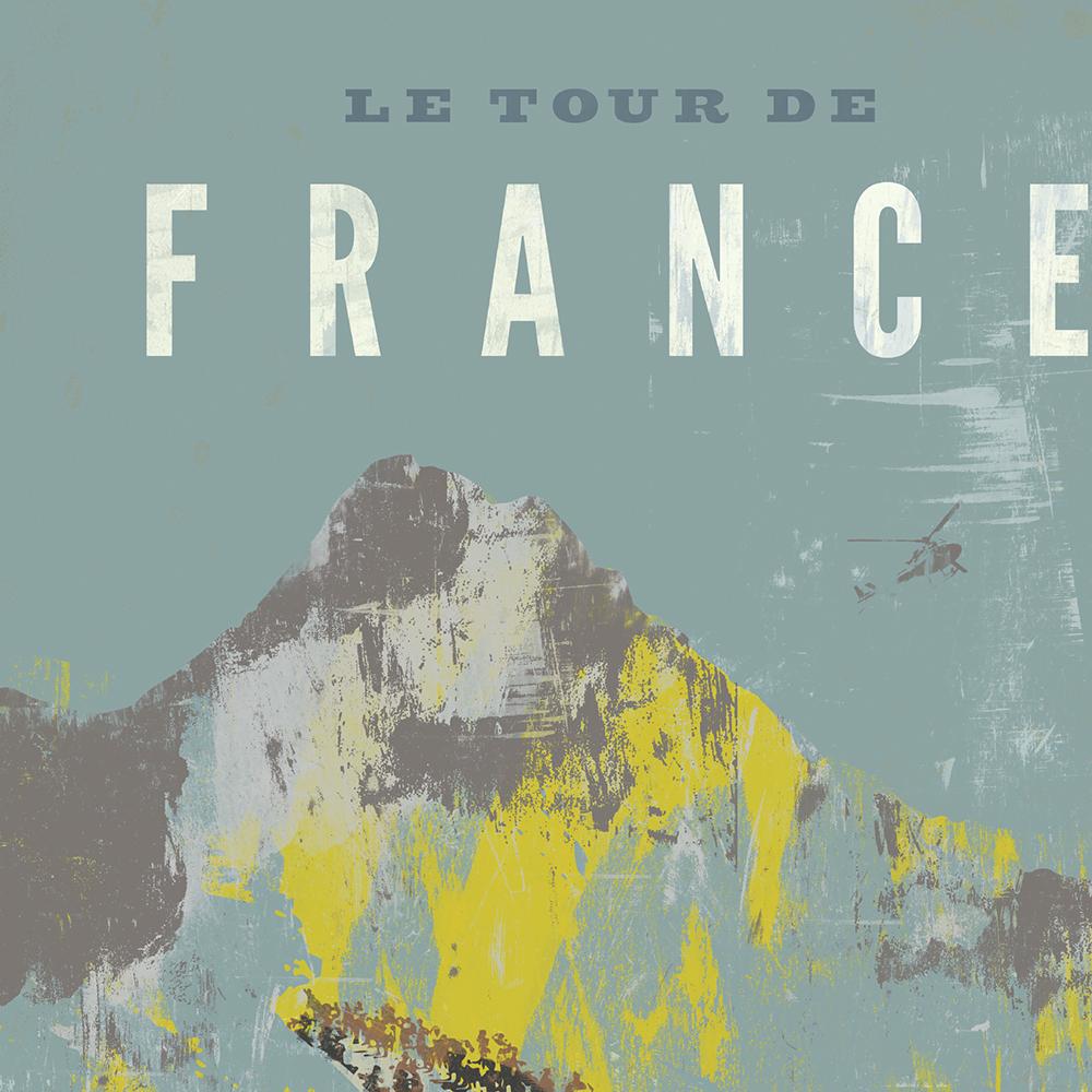 Tour de France Vintage Blue - Cycling Print - Image 4