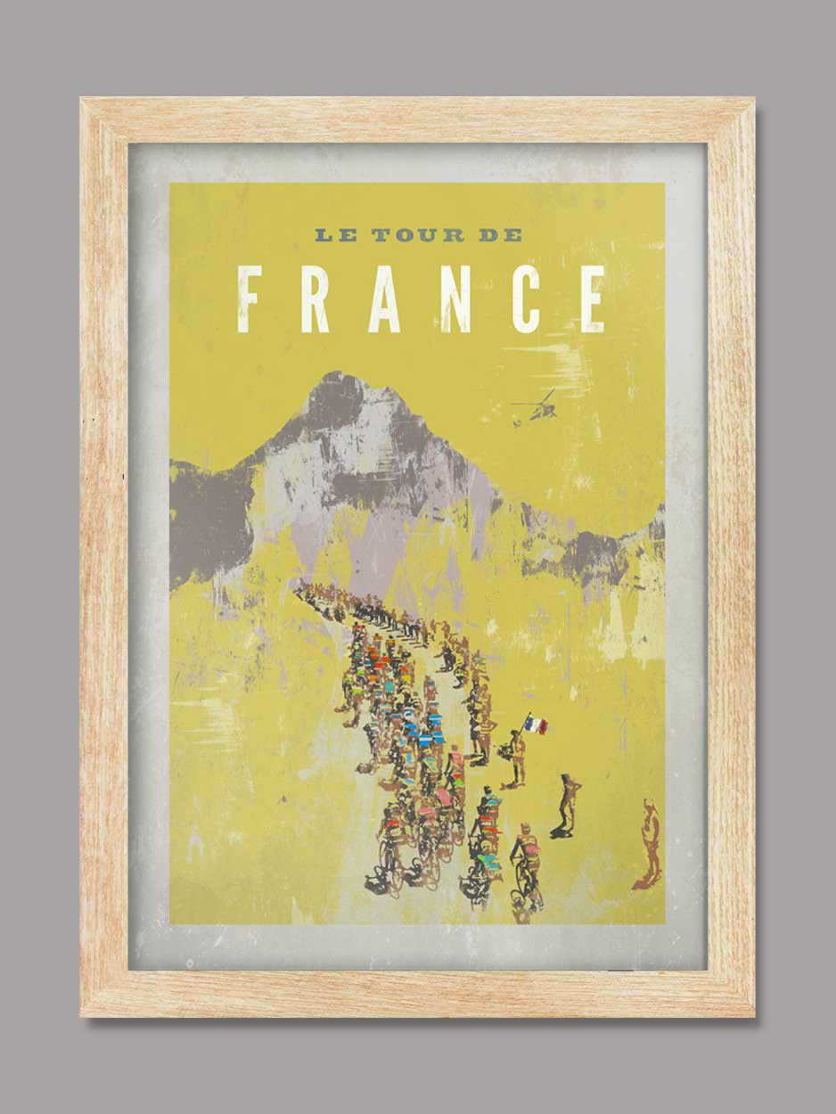 Tour de France Vintage Yellow - Cycling Print - Image 3