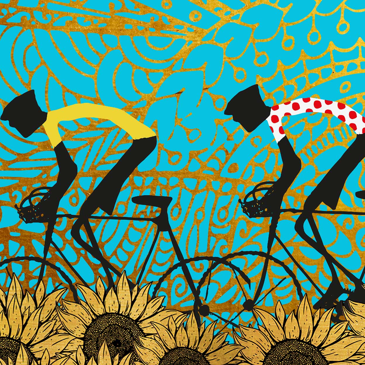 Tour de France Sunflowers - Cycling Print - Image 4