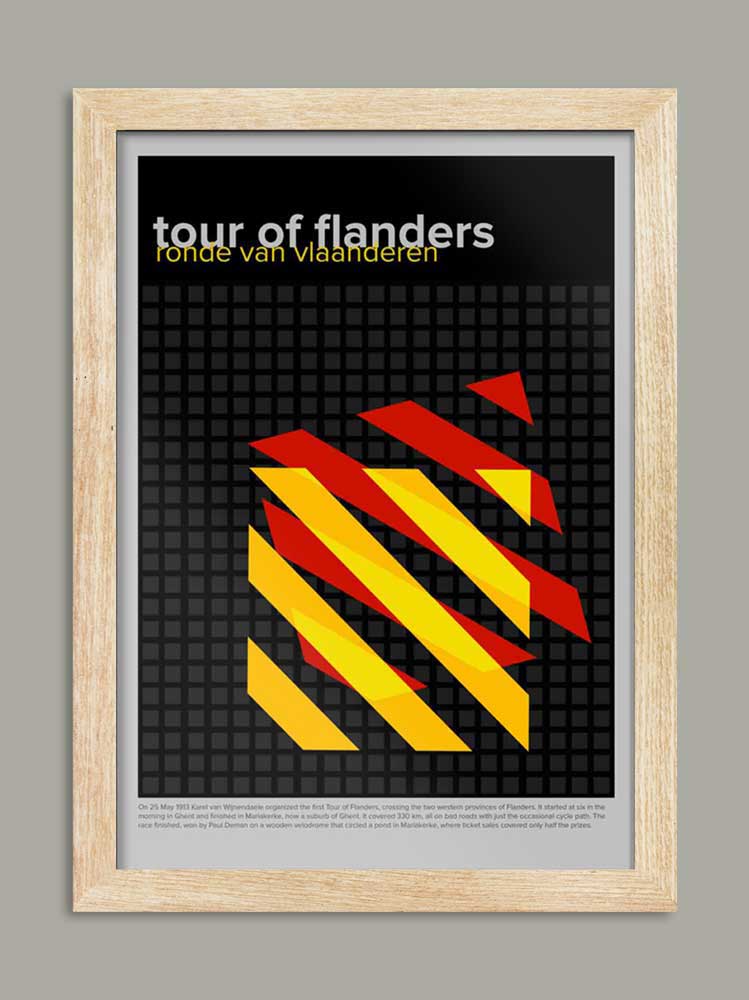 Tour of Flanders Geometric - Cycling Print - Image 3