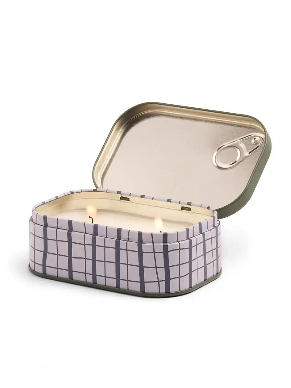 Two Wick Bistro Candle Tin - Driftwood & Fig Leaf - Image 2