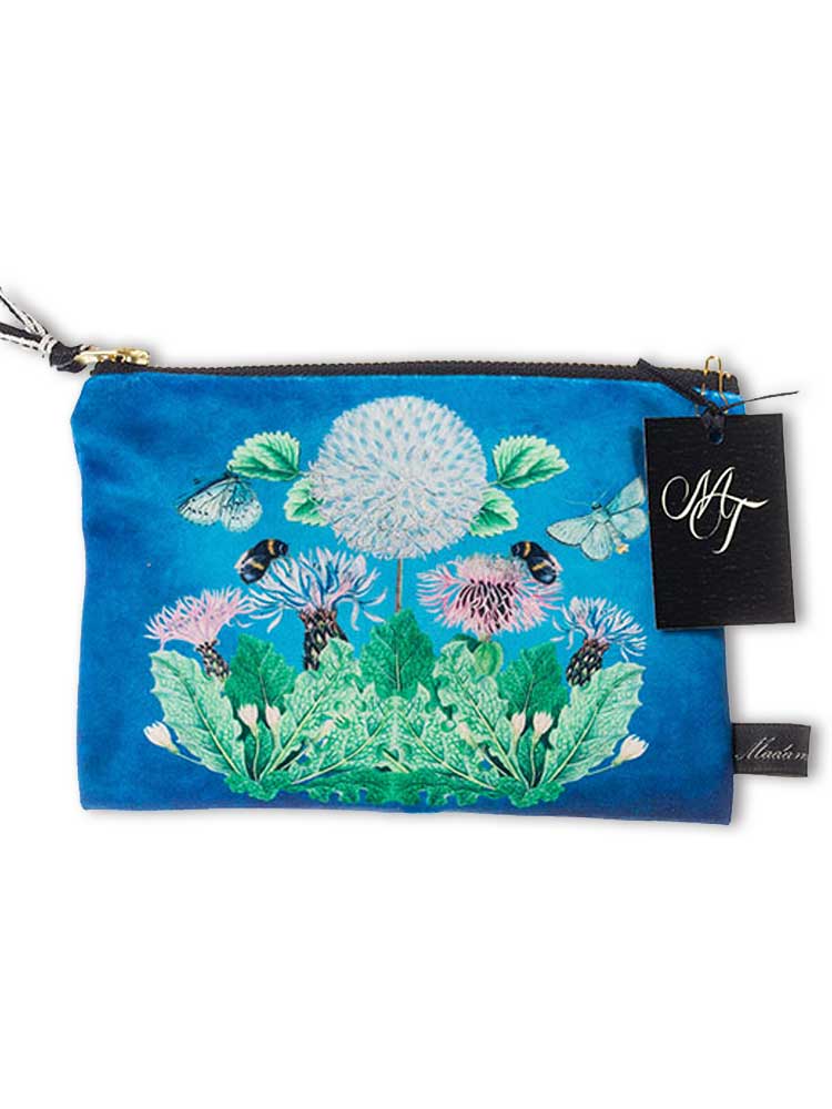 Velvet Zipped Bag - Summer Garden