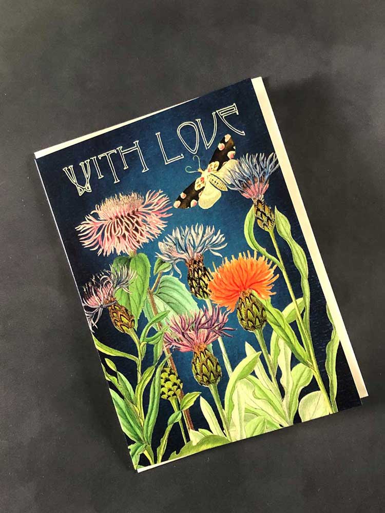 Vintage Design "with love' Greeting Card
