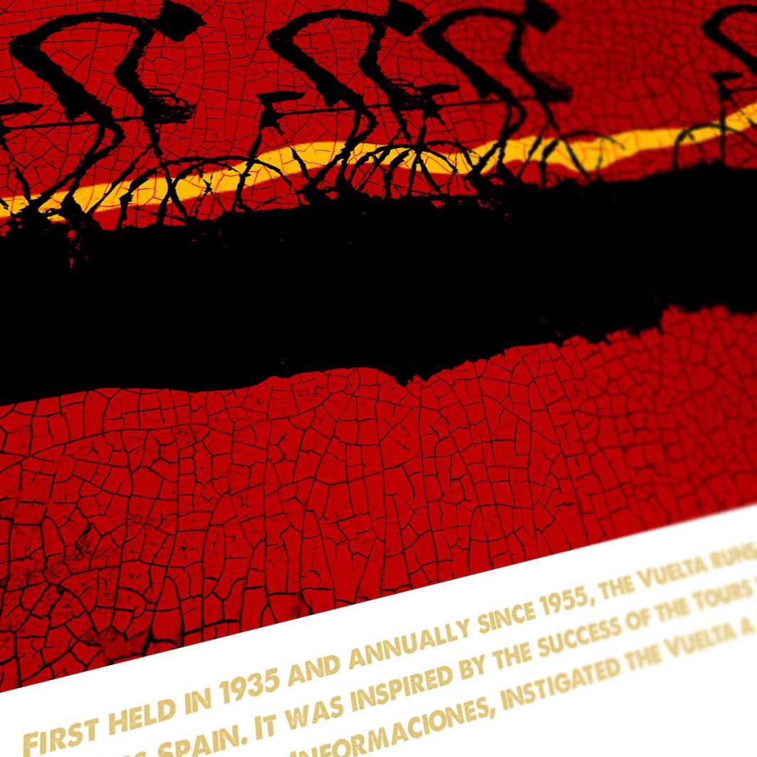 Vuelta Red - Cycling Print - Image 4