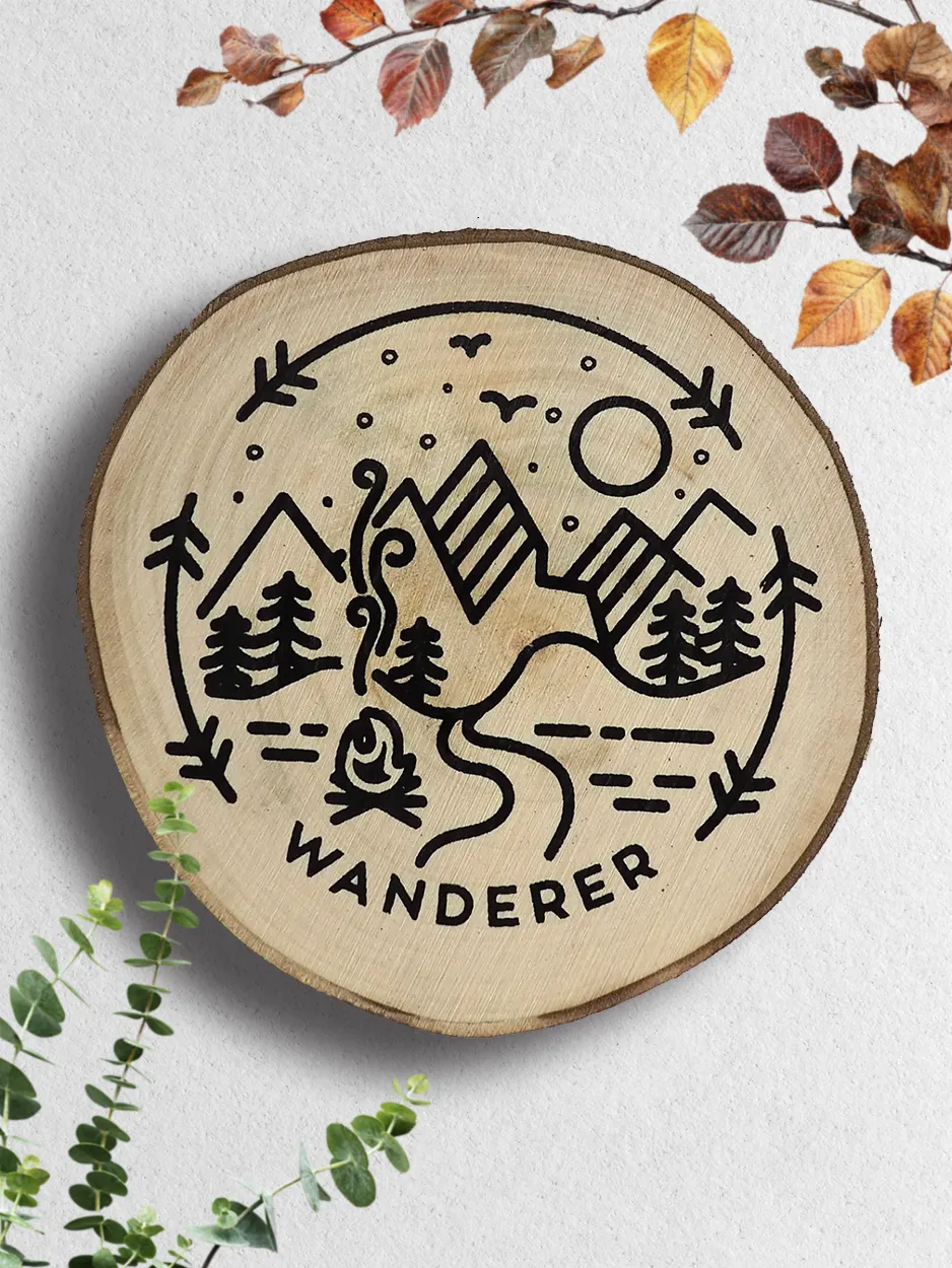 Wanderer Handmade Wooden Coaster