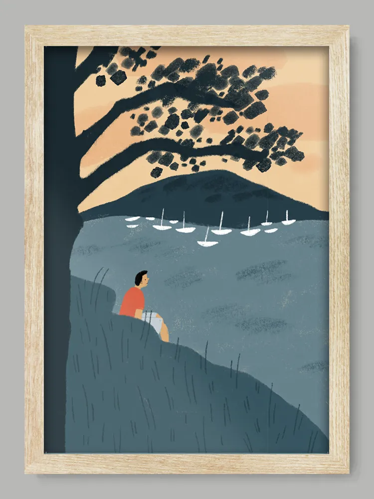 Watching The Boats Print - Image 3