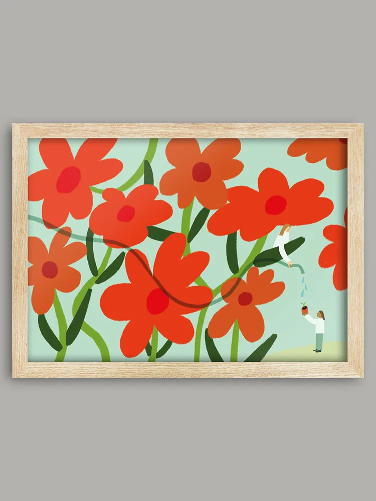 Watering The Flowers Print - Image 3