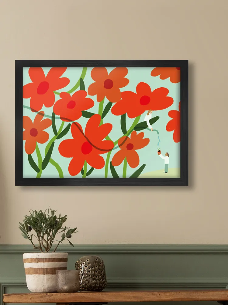 Watering The Flowers Print - Image 4