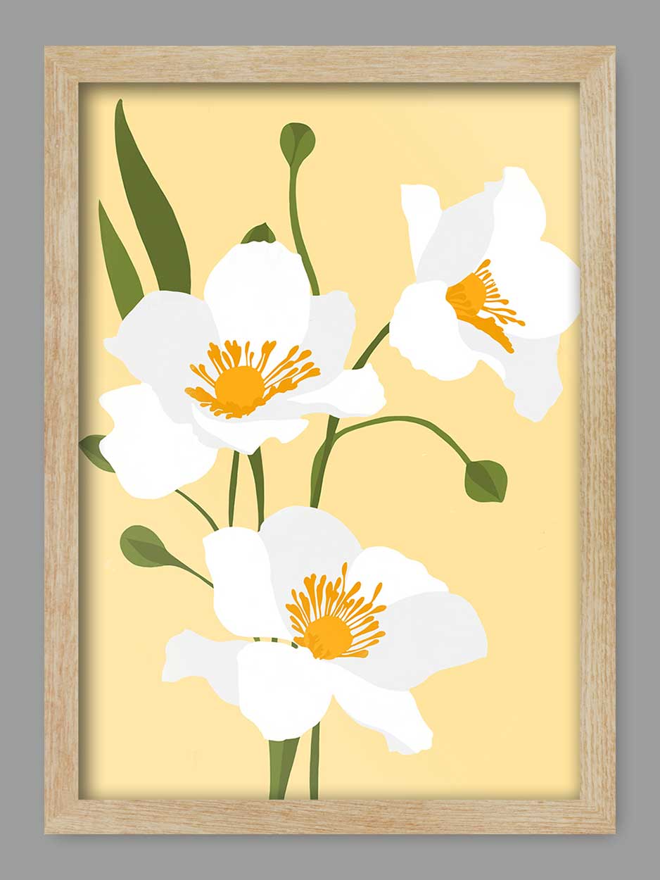 White Poppies Print - Image 3