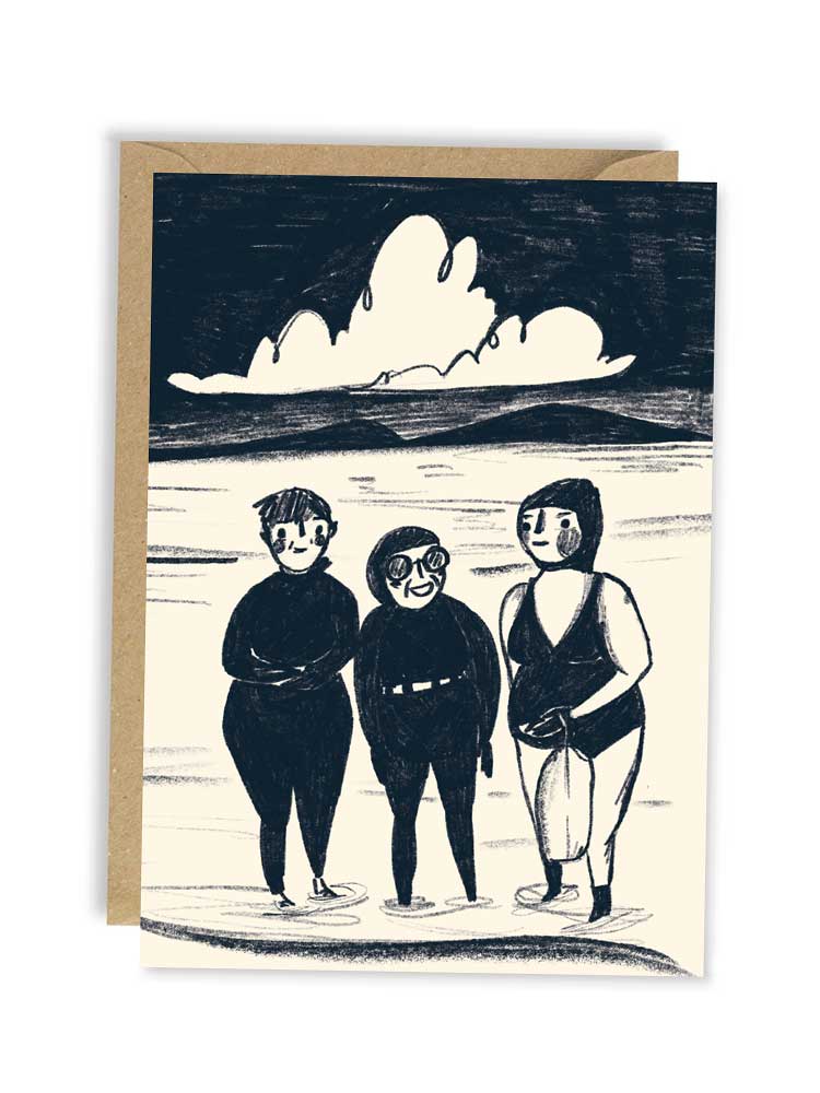 Wild Swimming Friends - Blank Greeting Card