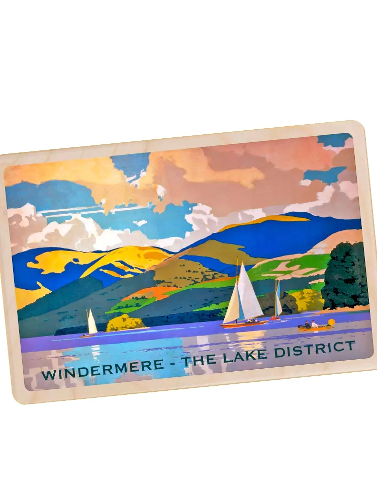 Windermere - The Lake District Wooden Postcard