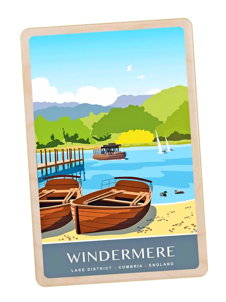 Windermere The Lake  - Wooden Postcard