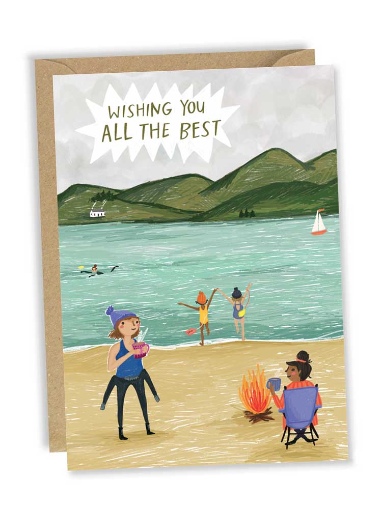 'Wishing you all the best' - Blank Greeting Card