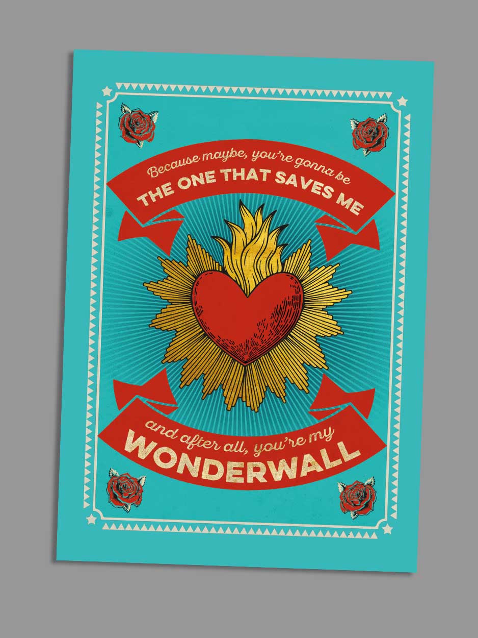 Wonderwall - Blank Greeting Card