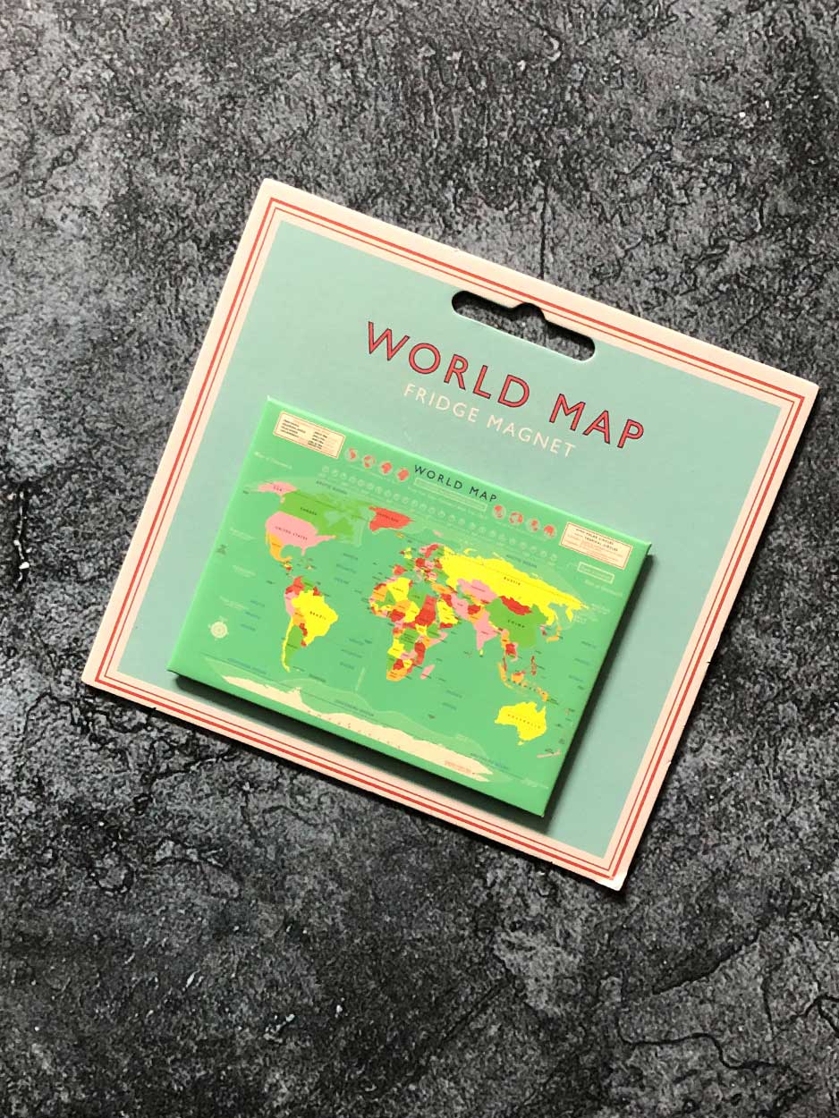 World Map Fridge Magnet