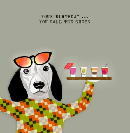 You Call The Shots Birthday Card- Blank Card