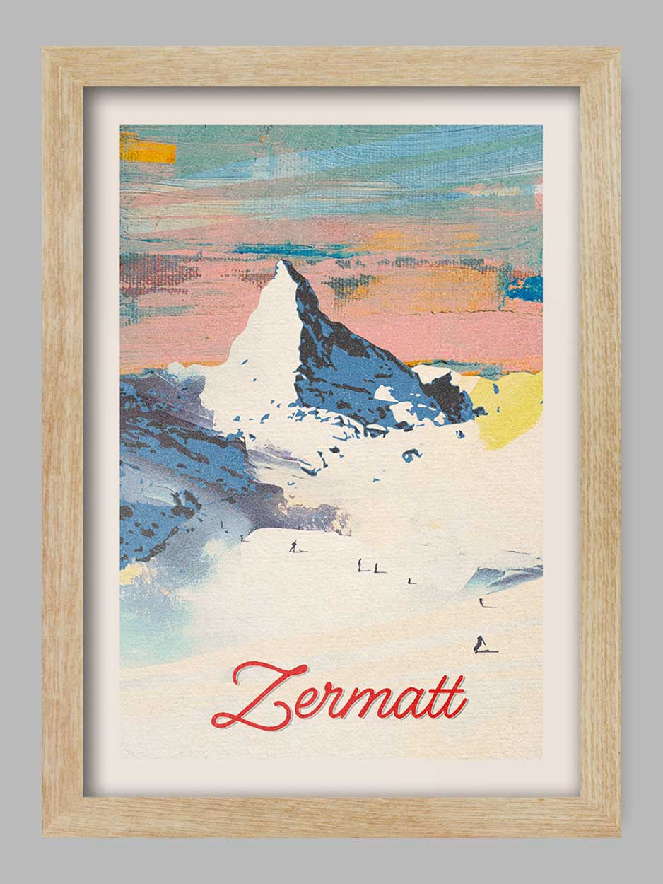 Zermatt - Skiing Print - Image 3